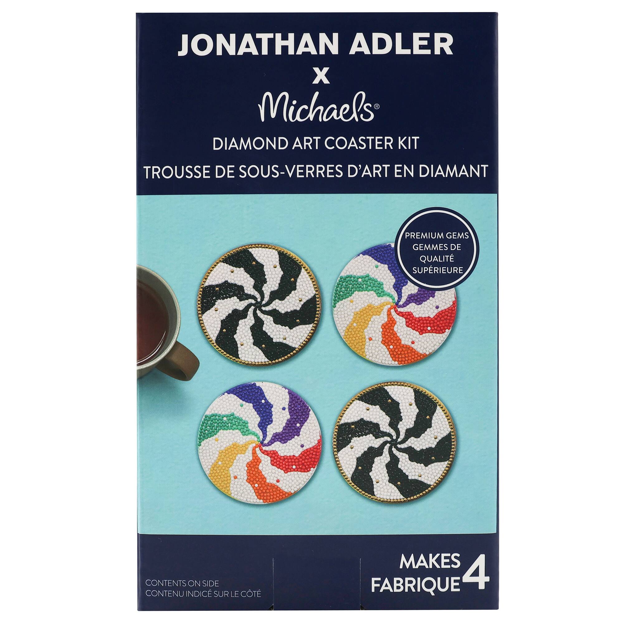 Jonathan Adler x Michaels Atlas Wheel Diamond Art Coaster Kit